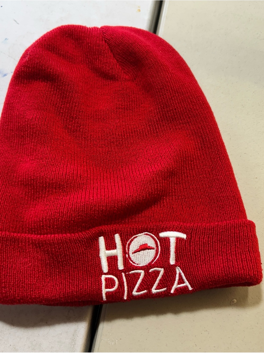 Red 'HOT PIZZA' Embroidered Beanie Pizza Hut